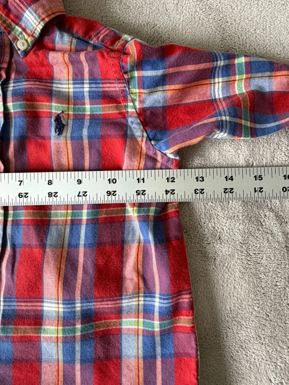 Ralph Lauren Boys 2T Plaid Cotton Button Down Shirt Preppy Academia